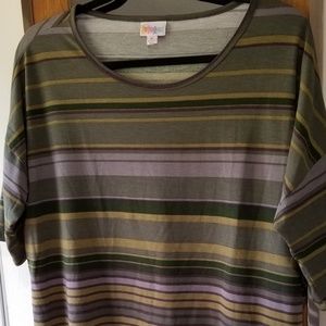 FINAL SALE! Lularoe Irma Camo green striped